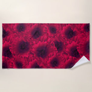 Rote Poppione Strandtuch