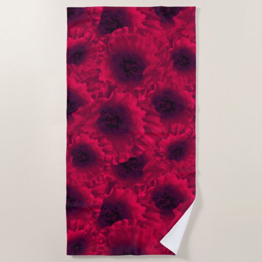 Rote Poppione Strandtuch (Vorderseite)