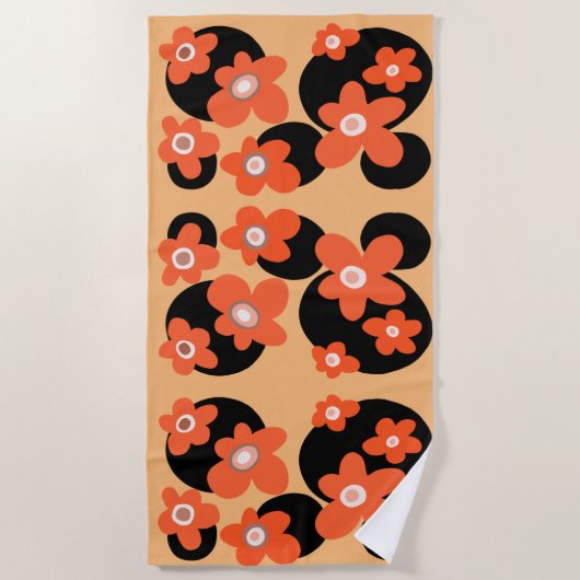 Rote Poppione Strandtuch (Vorderseite)