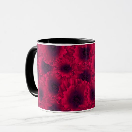 Rote Poppione Tasse (Vorderseite Links)