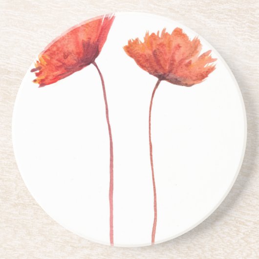 Rote Poppione Untersetzer (Vorne)