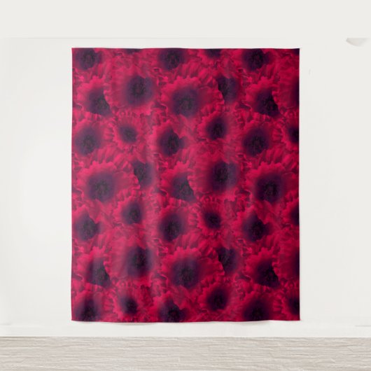 Rote Poppione Wandteppich (Vorderseite)