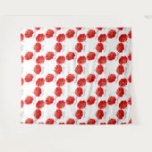 Rote Poppione Wandteppich (Vorderseite (Horizontal))