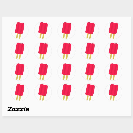 Rote Popsicle Stickers (Blatt)