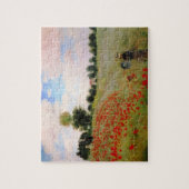 Rote Popupfel von Monet - Mohnfeldparasol-Frau Puzzle (Vertikal)