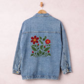 Rote Posies-Folk-Art Jeansjacke (Hangar)