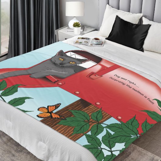 Rote Postfach Fleecedecke