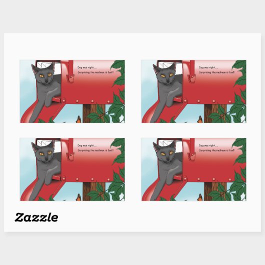 Rote Postfach Rechteckiger Aufkleber (Blatt)