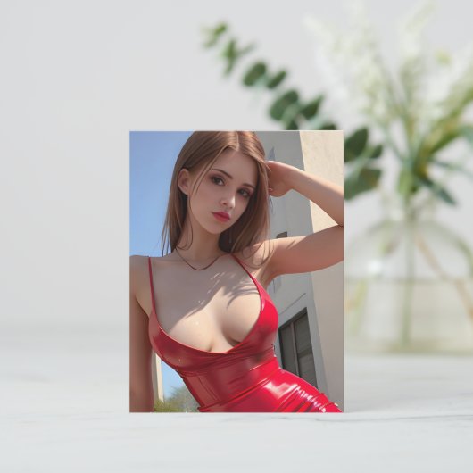 Rote Postkarte (Stehend Vorderseite)