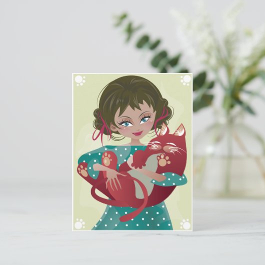 Rote Postkarte (Stehend Vorderseite)