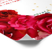 Rote Prinzessin Quinceañera 10 Tabelle Sitzplan Poster (Ecke)