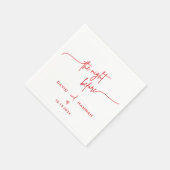 Rote Probe Abendessen am Abend vor der Hochzeit Serviette (Ecke)