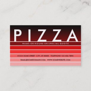 rote Probe PIZZA Visitenkarte