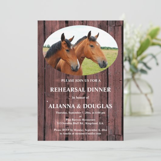 Rote Probe Rotes Abendessen Einladung (Stehend Vorderseite)