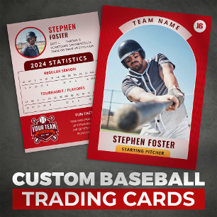 Rote professionelle Baseball-Sammelkarten-Spielerf Telefonnummerkarte