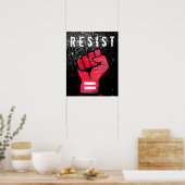 Rote Protestfaust Poster (Küche)