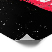Rote Protestfaust Poster (Ecke)