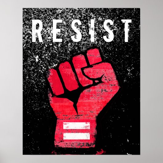 Rote Protestfaust Poster (Vorne)