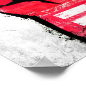 Rote Protestfaust Poster (Ecke)