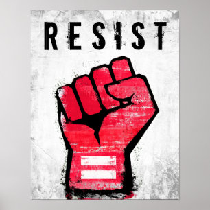 Rote Protestfaust Poster