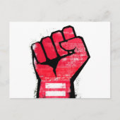 Rote Protestfaust Postkarte (Vorderseite)