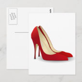 Rote Pumps Postkarte (Vorne/Hinten)
