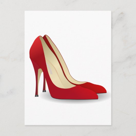 Rote Pumps Postkarte (Vorderseite)