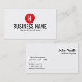 Rote Punkt-Erdöl-Ingenieur-Visitenkarte Visitenkarte (Vorne/Hinten)