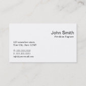 Rote Punkt-Erdöl-Ingenieur-Visitenkarte Visitenkarte (Rückseite)