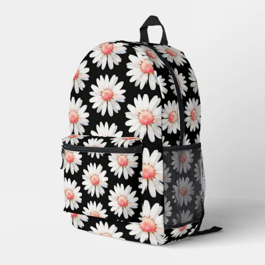 Rote Punkt-Margeriten Bedruckter Rucksack (Rückseitige Ecke Rechts)