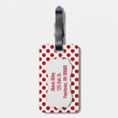 rote pünktchen gepäckanhänger (Rückseite vertikal)