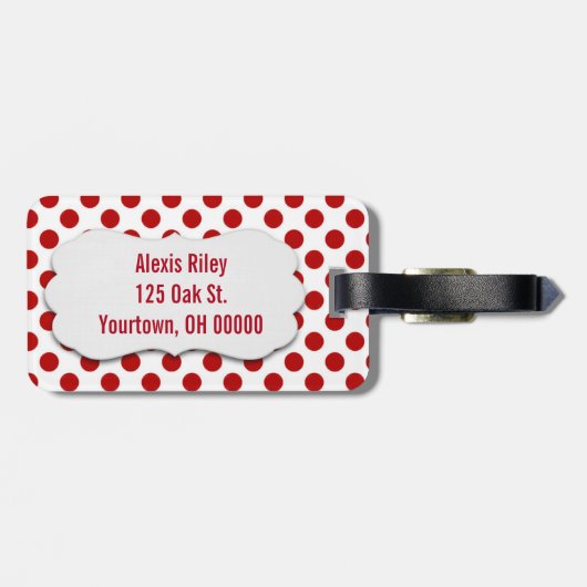 rote pünktchen gepäckanhänger (Rückseite horizontal)