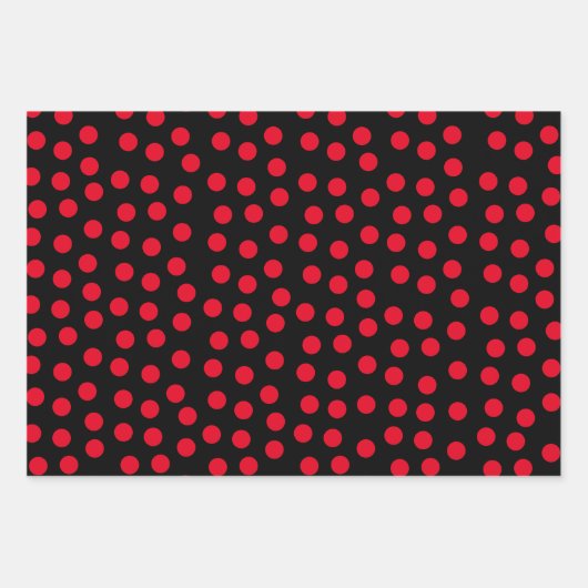 Rote Pünktchen Geschenkpapier Set (Vorderseite 3)