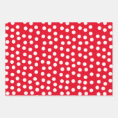 Rote Pünktchen Geschenkpapier Set (Vorderseite 2)