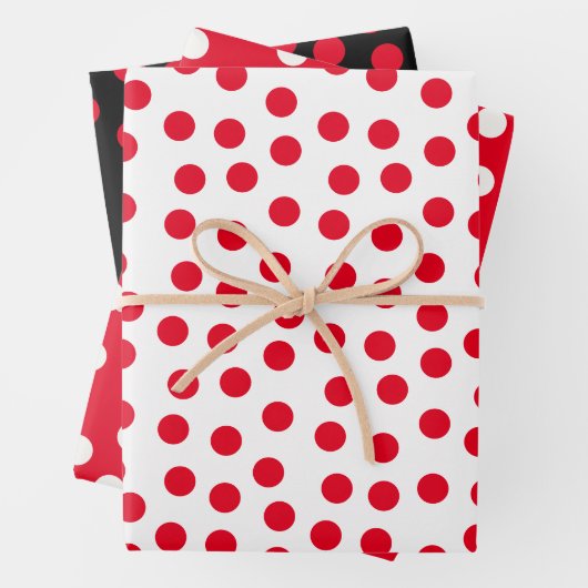 Rote Pünktchen Geschenkpapier Set (Beispiel)