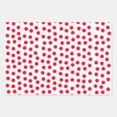 Rote Pünktchen Geschenkpapier Set (Vorderseite)