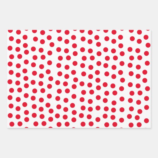 Rote Pünktchen Geschenkpapier Set (Vorderseite)