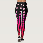Rote Punkte auf schwarz, Leggings (Rückseite)