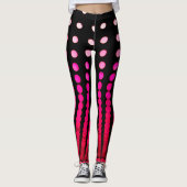 Rote Punkte auf schwarz, Leggings (Vorderseite)