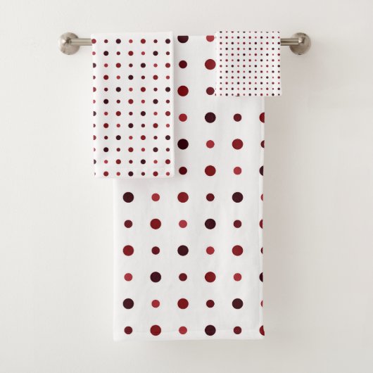 Rote Punkte Badhandtuch Set (Insitu)