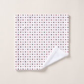 Rote Punkte Badhandtuch Set (Waschlappen)