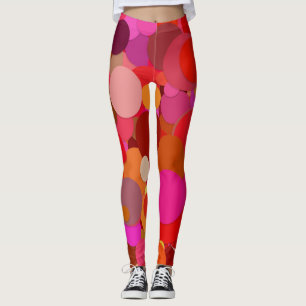rote Punkte-Confetti-Leggings Leggings