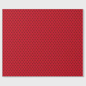 Rote Punkte Geschenkpapier (Flach)