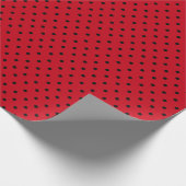 Rote Punkte Geschenkpapier (Ecke)