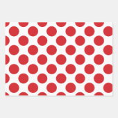Rote Punkte Geschenkpapier Set (Vorderseite)