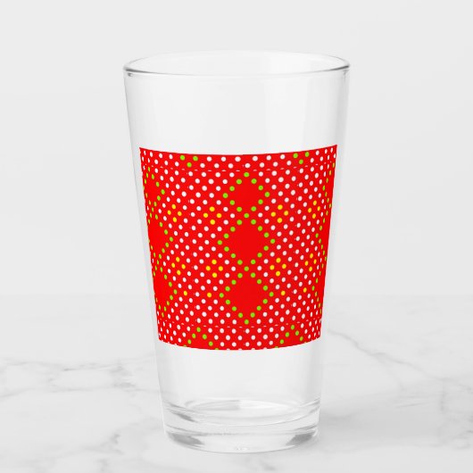 Rote Punkte Glas (Vorderseite)