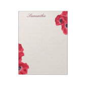 Rote Punkte im Hintergrund Personalisiert Notizblock (Rotiert)