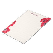 Rote Punkte im Hintergrund Personalisiert Notizblock (angewinkelt)