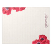 Rote Punkte im Hintergrund Personalisiert Notizblock (Vorderseite)