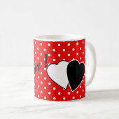 Rote Punkte Kaffeetasse (VorderseiteRechts)